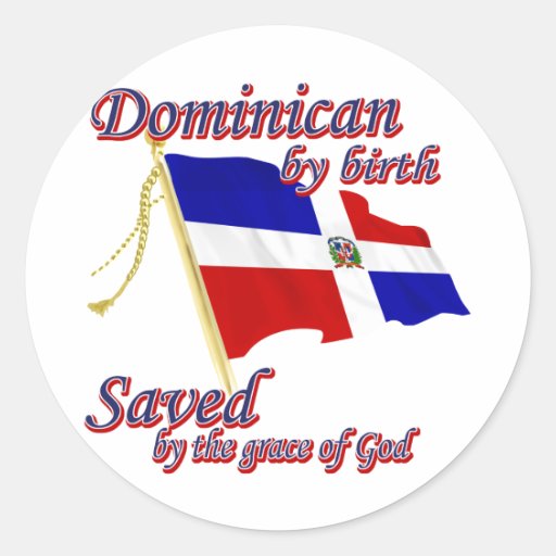 dominicain par la naissance sauvée par la Grâce de Adhésif Rond
