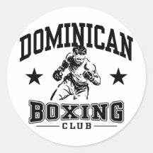 Dominican Boxing Round Sticker