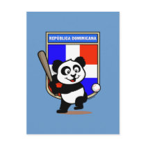 Dominican Republic Baseball Panda Postcards