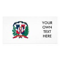 Dominican Republic Coat of Arms Personalized Photo Card