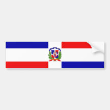 Dominican Republic Flag Bumper Stickers