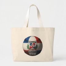 Dominican Republic Flag Covered Baseball Bags