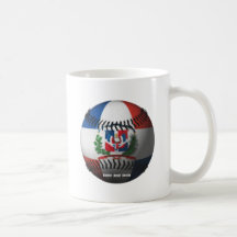Dominican Republic Flag Covered Baseball Mug