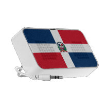 Dominican Republic Flag Doodle speakers