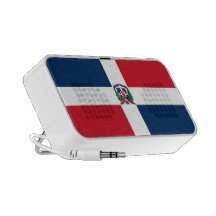 Dominican Republic Flag Doodle Mini Speaker