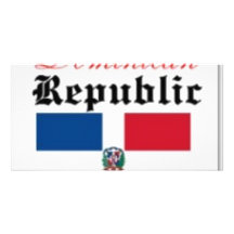 Dominican Republic Flag Gear Photo Card Template