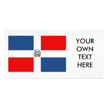 Dominican Republic Flag Photo Card Template