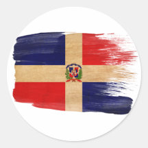 Dominican Republic Flag Stickers