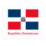 Dominican Republic Flag with Name in Spanish Post Cards