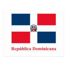 Dominican Republic Flag with Name in Spanish Post Cards