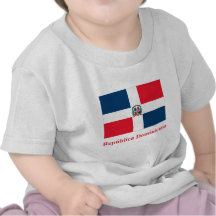 Dominican Republic Flag with Name in Spanish Tee Shirts