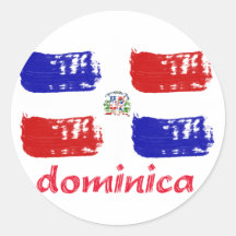 Dominican republic grunge flag sticker