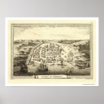 Dominican Republic Map by C.F. Fritzsch 1755 posters
