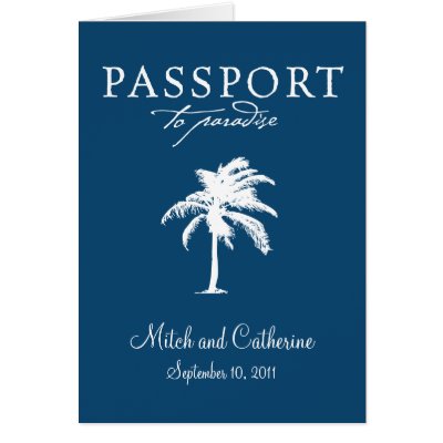 Dominican Republic Passport Wedding Invitation by labellarue