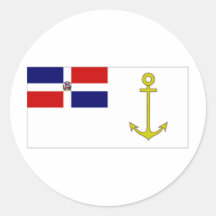 Dominican Republic President at sea Flag Round Sticker