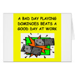 DOMINOES player Greeting Card