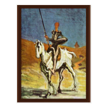 Don don Quichotte et Sancho Panza par Daumier Hono Cartes Postales