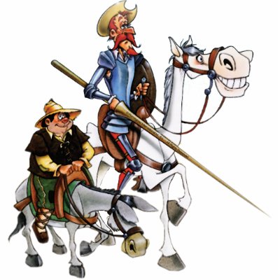 DON QUIJOTE & SANCHO -Keychain Sculpture. Acrylic Cut Out by QUIXOTEdotTV