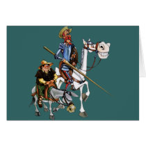 DON QUIJOTE, SANCHO, ROCINANTE y RUCIO - Cervantes Card