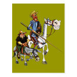 DON QUIJOTE, SANCHO, ROCINANTE y RUCIO - Cervantes Carte Postale