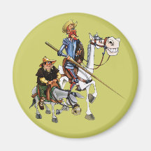 DON QUIJOTE, SANCHO, ROCINANTE y RUCIO - Cervantes Magnets