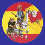 DON QUIJOTE&SANCHO - Windmill Spanish-flag stickers