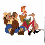 DON QUIJOTE & SANCHO WITH GREYHOUND ACRYLIC CUT OUTS