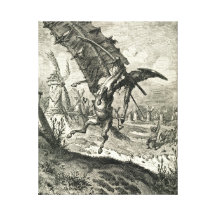 Don Quixote and the Windmills Gallery Wrap Canvas