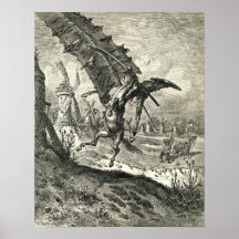 Don Quixote and the Windmills Print