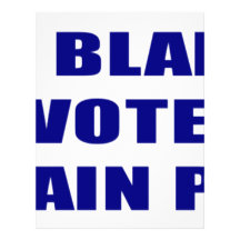 Don;t Blame Me I Voted McCain Palin Custom Letterhead