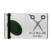 Don’t Make Me Cut You (Black Hair Cutting Scissor) iPad Folio Cases