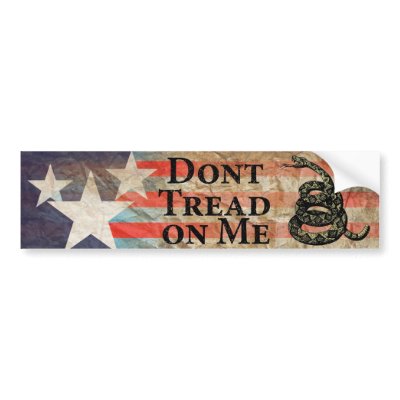 Don’t Tread on Me Bumper Sticker by reflexart