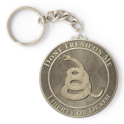 Don’t Tread on Me Keychain by reflexart