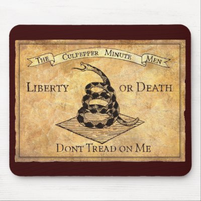 Don’t Tread on Me Mouse Pad by reflexart