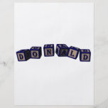 Donald Toy blocks in blue Flyers