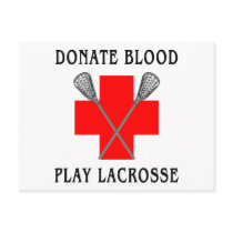 Donate Blood Play Lacrosse Cards Postcards