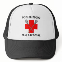 Donate Blood Play Lacrosse Hat