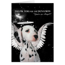 Donation Thank You Dalmatian Dog Greeting Card