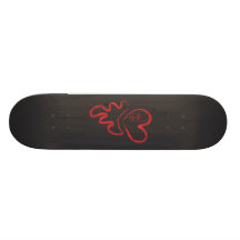 Done In Extreme Red Heart Skateboard