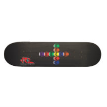Done In Extreme Skull Cross Skateboard