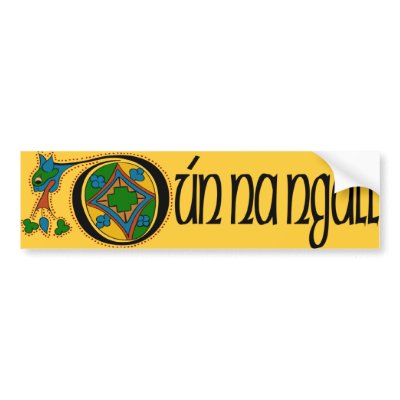 Donegal (Gaelic) Bumper Sticker by irishcountry