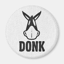 DONK - Black on White - Magnet