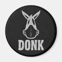 DONK - White on Black - Magnet