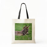 Donkey In The Grass Canvas Bag