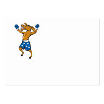 Donkey Jackass Boxer Victory Democrat Business Cards