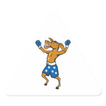Donkey Jackass Boxer Victory Democrat Triangle Stickers