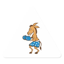 Donkey Jackass Boxer Victory Triangle Stickers