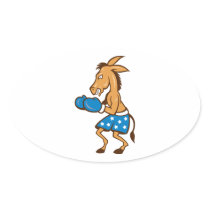 Donkey Jackass Boxer Victory Stickers