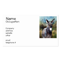 Donkey Portrait Business Cards