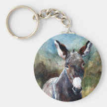 Donkey Portrait Key Chains